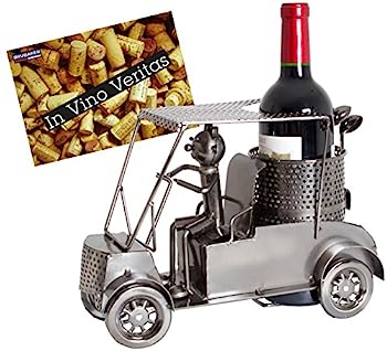 【中古】【輸入品・未使用】BRUBAKER Wine Bottle Holder Statue"Golfer In A Golf Cart" Sculptures and Figurines Decor & Vintage Wine Racks and Stands Gifts Decorati|スカイマーケットプラス
