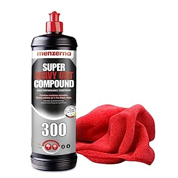 【中古】【輸入品・未使用】menzerna 300 スーパーヘビーカットコンパウンド マイクロファイバータオル付き