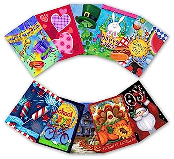【中古】【輸入品・未使用】Toland Home Garden 12.5 x 18 Inch Decorative Holiday 10-Pack Garden Flag Bundle