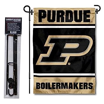 【中古】【輸入品・未使用】Purdue Boilermakers ガーデンフラッグ スタンドホルダー付き