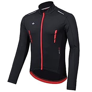 【中古】【輸入品・未使用】Santic サイクリングバイクジャケット メンズ 冬用 サーマル ランニングジャケット 防風 通気性 反射 ソフトシェル ウィンドブレーカー