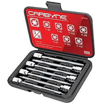 【中古】【輸入品・未使用】CARBYNE トルクス エクストラロングビットソケットセット - 7個 (T-10~T-40サイズ) 3/8インチドライブ S2スチールビット CrVソケット ? 米国に|スカイマーケットプラス
