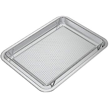【中古】【輸入品・未使用】only fire ステンレススチール ベーキングシート ラック付き ローストパン 喫煙者 ペレットグリル キッチンベーキングアクセサリー