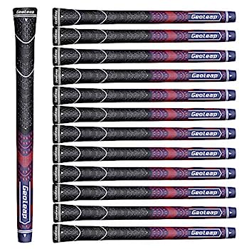 【中古】【輸入品・未使用】Geoleap ゴルフグリップ 13個セット コードラバーコンパウンド素材 ハイブリッドゴルフクラブグリップ 全天候対応 (ネイビーブルー 標準)