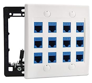 【中古】【輸入品・未使用】diyTech イーサネット壁プレート - 12ポート RJ45 Cat6 イーサネット壁コンセント メスからメス Cat6壁ジャックキーストーン イーサネットプラグ