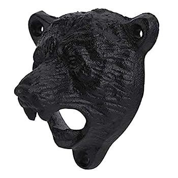 【中古】【輸入品・未使用】鉄製オープナー 黒くま型 鋳鉄オープナー 壁取り付け ビールソーダガラスボトルキャップオープナー ボトルオープナー キッチンバー レストラン用｜スカイマーケットプラス