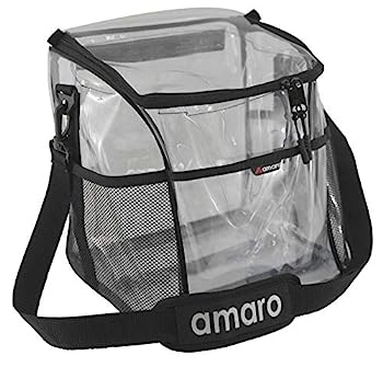 【中古】【輸入品・未使用】Amaro Delux 0.5mm クリアランチバッグ 大人用 V2用 取り外し可能なインサート付き - ブラックトリム(XL)｜スカイマーケットプラス