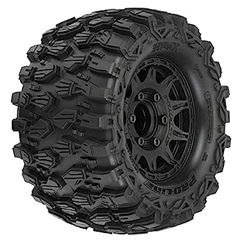 【中古】【輸入品・未使用】Pro-line Racing 1/10 Hyrax フロント/リア 2.8インチ MTタイヤ マウント 12mm ブラック レイド 2 PRO1019010