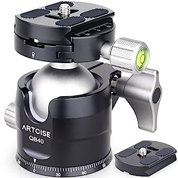 【中古】【輸入品・未使用】ARTCISE カメラ三脚ヘッド荷重44ポンド/20kg ブラック&シルバー。