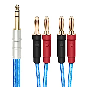 【中古】【インポート品・未当て嵌める】gotor 6.35粍 1/4 TRS - 4 バナナスピーカーケーブル 24Kゴールドメッキ バナナの木 6.35粍 牡 - 4 x バナナプラグスピーカーケーブル バランスケ バッグ・小物・ブランド雑貨-その他