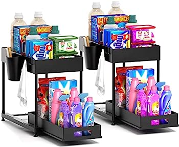 【中古】【輸入品・未使用】NYYTGE スライド式シンク下バスルームオーガナイザー 2パック シンク下キャビネットオーガナイザー 収納 多目的シンク下オーガナイザー ホームキ