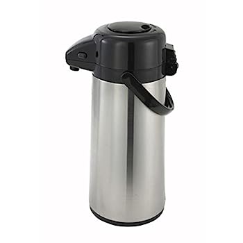 【中古】【インポート品・未当て嵌める】Winco AP-522 硝子裏地 断熱珈琲ディスペンサー 2.2リッター ステンレス鋼スチール写真 黒いこと