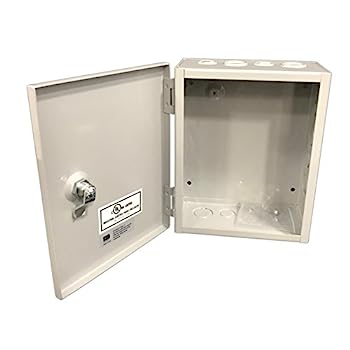 【中古】【インポート品・未当て嵌める】BUD Industries JBH-4958-KO Steel NEMA 1 Sheet Metal Box with Knockout and Hinged Cover, 8 Width x 10 Height x 4 Depth, Gray Finish by B