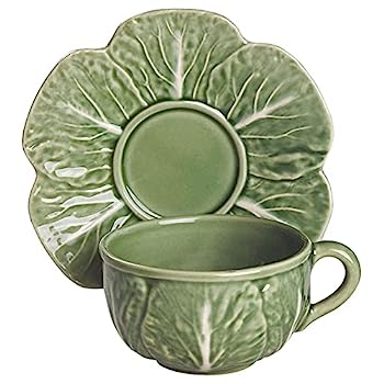 【中古】【輸入品・未使用】Bordallo Pinheiro キャベツグリーンティーカップ&ソーサー｜スカイマーケットプラス 21,236円