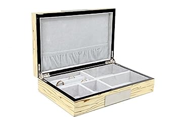 【中古】【輸入品・未使用】Decorebay Exqusite 高光沢カフスボタンケース&リングストレージオーガナイザー メンズジュエリーボックスギフト(アイスバール)｜スカイマーケットプラス
