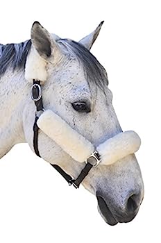 【中古】【輸入品・未使用】(Cream) - ECP Merino Sheepskin Halter Fleece Set for Horse Protection and Relief, 4 Pieces