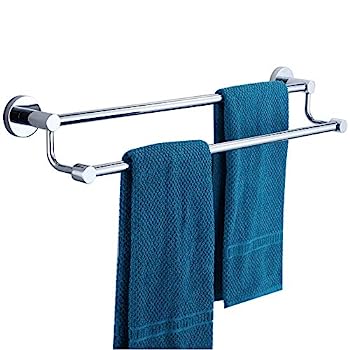 【中古】【輸入品・未使用】ENJYHZQY バールームタオルバー タオルホルダー ステンレススチール 光沢クロム Double Bar 24inch