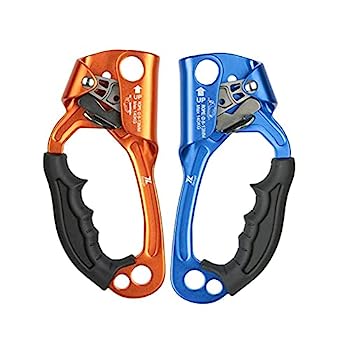 【中古】【インポート品・未当て嵌める】Zeluga HALRSETBO クイック繰り上げる ダブルハンドアセンダー 両手用 青碧/オレンジ色