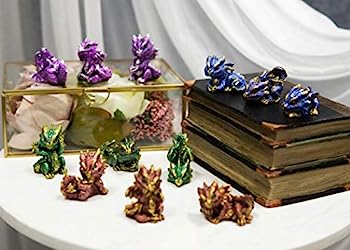 【中古】【輸入品・未使用】Ebros ギフトセット カラフル メタリック レッド グリーン パープル ブルー キュート ベビー ドラゴン 複数ポーズ ミニチュア フィギュア 中世風｜スカイマーケットプラス