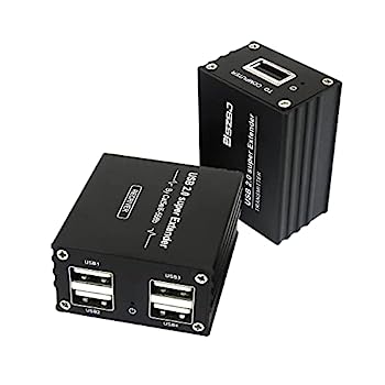 【中古】【輸入品・未使用】SZBJ USBエクステンダー RJ45 Cat5E/6 最大235フィート イーサネットケーブルエクステンダー 電源アダプター付き USB2.0出力 - キーボード、ドン