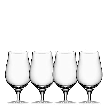 【中古】【インポート品・未当てはめる】Orrefors(オレフォス）BEER LAGER 麦酒水呑み4P書き割り