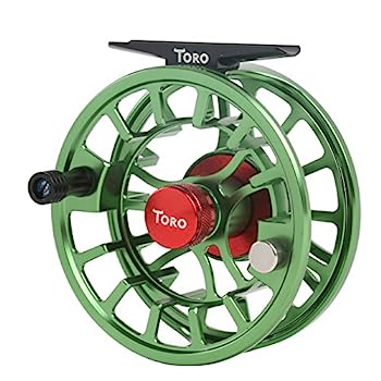 【中古】【インポート品・未当てはめる】Maxcatch Toro続きもの フライフィッシングリール ラージアーバー CNC産業軽銀アロイ上半身 3/4、5/6、7/8wt 青味 緑であること 黒いこと 3/4 wt