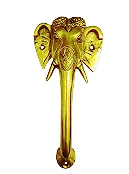 【中古】【輸入品・未使用】Purpledip Brass Handle: Elephant Shape Vintage Design Grip For Doors, Windows Or Cupboards (11021)