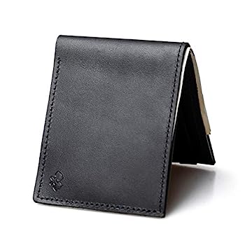 【中古】【インポート品・未当て嵌める】メンズ二つ折りなめし革紙入れ | 亜米利加製 | メンズ二つ折り紙入れ | 亜米利加製 | メインストリートフォージ, 黒いこと(Midnight Black), 7 Slot Bi