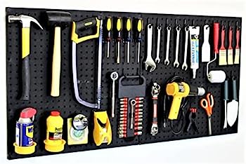 【中古】【インポート品・未当て嵌める】WallPeg ツールオーガナイザー 車宿り取り片づける一揃いの道具 (PK-5B) 幅48in ペグボードキット ダイアログボックス2枚\u0026ロックペグボードフック36個付き添い人 一部分オー