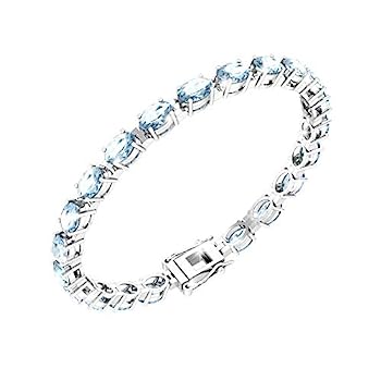 【中古】【輸入品・未使用】Belinda Jewelz テニスブレスレット 女性へのギフト クラシックジュエリー 925スターリングシルバー 楕円形 ジェムストーン アクセント キラキラ