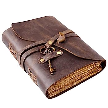 【中古】【輸入品・未使用】ヴィンテージレザージャーナル 鍵付き A4