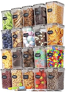 【中古】【輸入品・未使用】密閉食品保存容器 蓋付き キッチンの整理に (20パック/各1.6リットル) - パントリーの整理に - シリアル ライス パスタ 砂糖 容器 23,278円