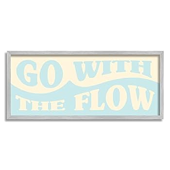 【中古】【輸入品・未使用】Stupell Industries Go With The Flowビンテージウォーターウェーブタイポグラフィ、Daphne Polselliによるデザイン 31,636円