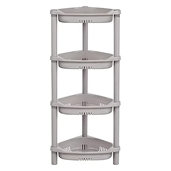 【中古】【輸入品・未使用】ELYKEN 4段シャワーキャディオーガナイザー 棚コーナー 14.4 x 11.2 x 31.5インチ 錆びない プラスチックシャワーラックスタンド バスルーム内/