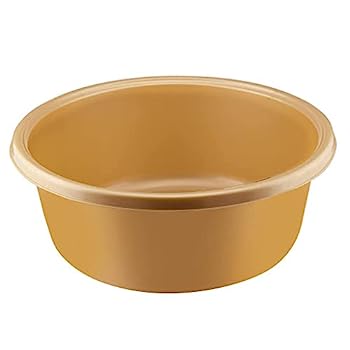 【中古】【輸入品・未使用】YBM HOME 円形プラスチック洗面器 (1151、13インチ、ゴールド)