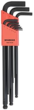 【中古】【輸入品・未使用】【国内正規品】BONDHUS(ボンダス) 六角ボールポイント・L-レンチ エクストラロングセット 黒染め加工 9本組 (1.5、2、2.5、3、4、5、6、8、10mm)