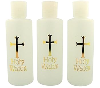 【中古】【輸入品・未使用】Lot of 3 Gold Cross Design 120ml Holy Water Bottle with Flip Spout Lid