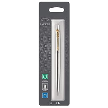 【中古】【輸入品・未使用】(Blister Pack, Stainless Steel Golden Trim) - Parker Jotter Stainless Steel GT Ballpoint Pen