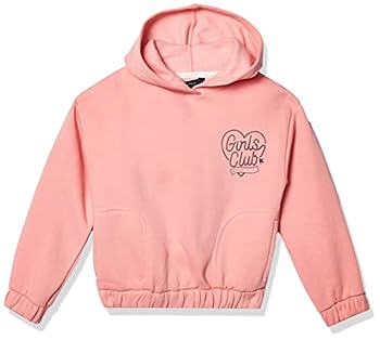 【中古】【輸入品・未使用】Nautica Girls' Long Sleeve Fleece Hoodie, Flamingo Pink 65, 5