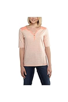 【中古】【輸入品・未使用】CarharttレディースDorena Striped Henley US サイズ: L カラー: オレンジ|スカイマーケットプラス