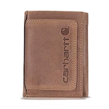 【中古】【輸入品・未使用】(カーハート) Carhartt メンズ トップグレインレザー 三つ折り財布 対照的なステッチ US サイズ: One Size カラー: ブラウン 14,077円