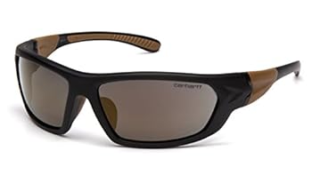 【中古】【輸入品・未使用】Carhartt CHB290DCC Carbondale SAFETY Glasses, Black/Tan Frame, Antique Mirror Lens｜スカイマーケットプラス