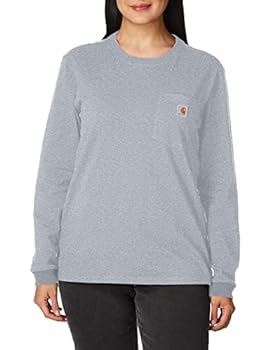 【中古】【輸入品・未使用】Carhartt レディース K126 ワークウェア ポケット 長袖 Tシャツ(レギュラーおよびプラスサイズ) US サイズ: XX-Large カラー: グレー｜スカイマーケットプラス