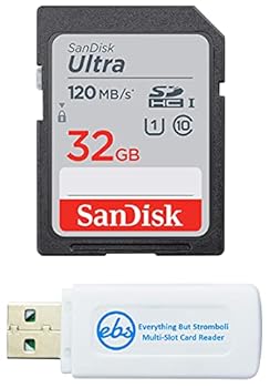 【中古】【輸入品・未使用】SanDisk 32GB SDHC SD Ultra Memory Card Works with Nikon D3500, D7500, D5600, D5200 Digital Camera Class 10 (SDSDUNR-032G-GN6IN) Bundle|スカイマーケットプラス