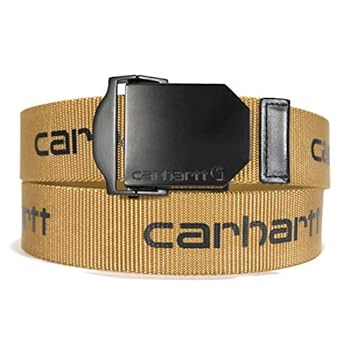 【中古】【輸入品・未使用】Carhartt メンズ シグネチャー ウェビング ベルト US サイズ: Medium カラー: ゴールド｜スカイマーケットプラス