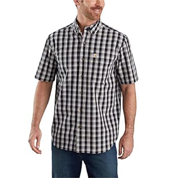 【中古】【輸入品・未使用】Carhartt Men's 104174 Relaxed Fit Lightweight Plaid Shirt - Medium - Black｜スカイマーケットプラス