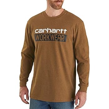 【中古】【輸入品・未使用】Carhartt Men's Big & Tall Long-Sleeve, Oiled Walnut He, 3X