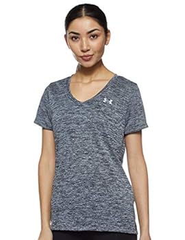 【中古】【輸入品・未使用】[アンダーアーマー] テック ショートスリーブ V ネック ツイスト(トレーニング/Tシャツ) 1258568 レディース BLK/MSV 日本 LG (日本サイズL相当)