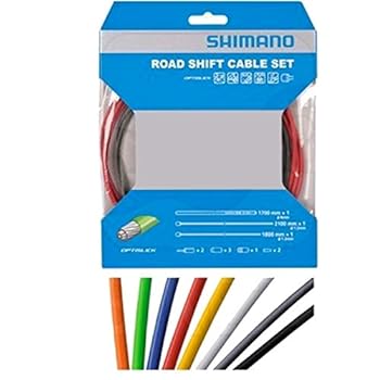 【中古】【輸入品・未使用】SHIMANO (シマノ) ロード用 オプティスリック シフトケーブルセット ブルー Y60198070