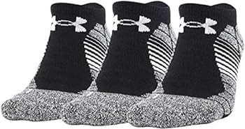 【中古】【輸入品・未使用】Under Armour Elevated Performance No Show Socks, 3-Pair, Black, Shoe Size: Mens 4-8, Womens 6-9